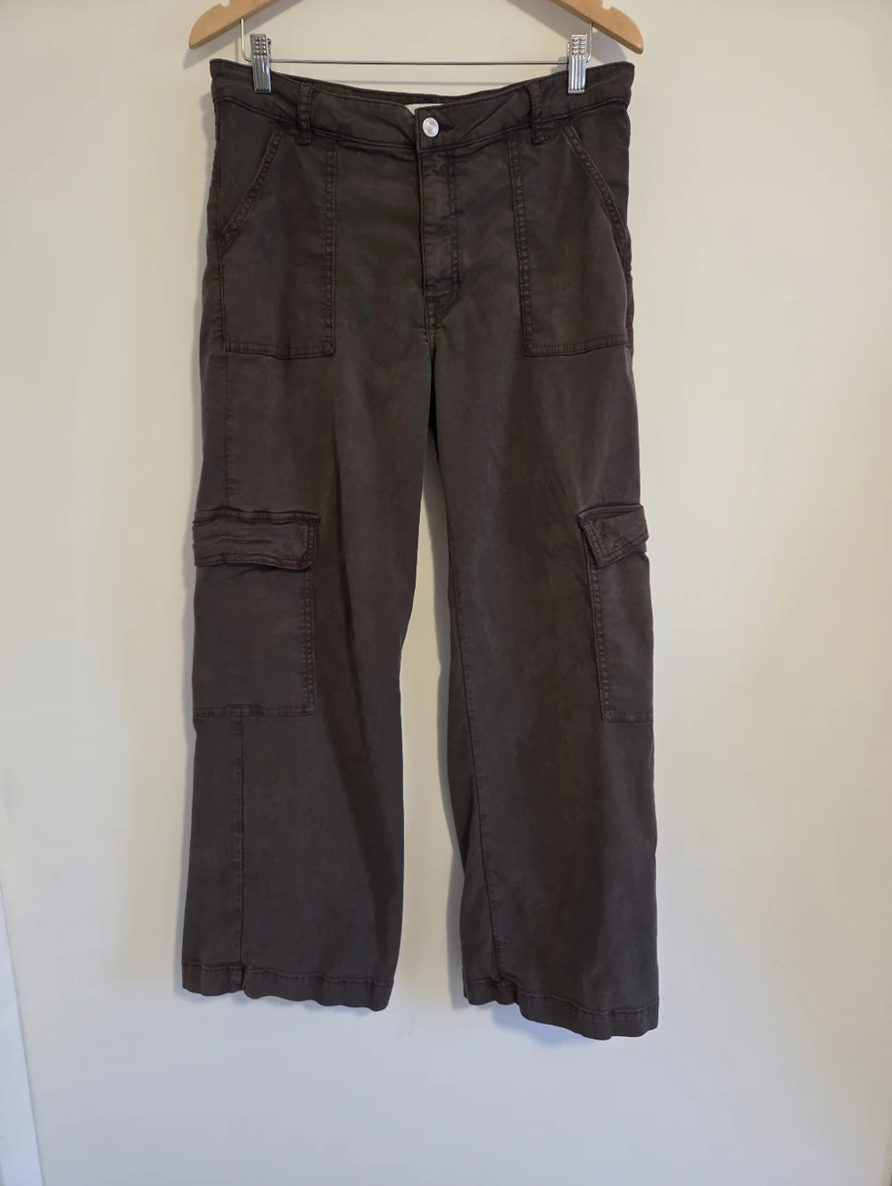 Mavi  Brown Alva High-Rise Straight Cargo Pants - Picture 3 of 13